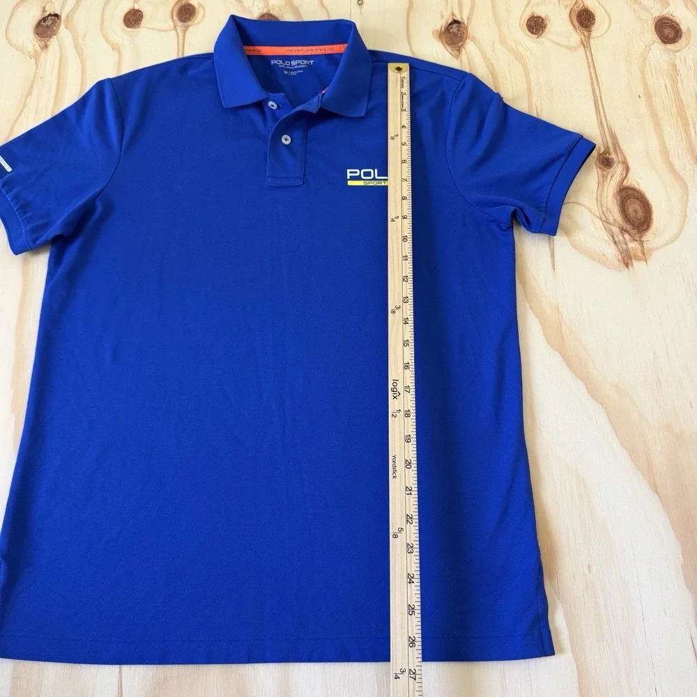 Ralph Lauren Polo Sport Men's Medium Performance Blue Polo Shirt